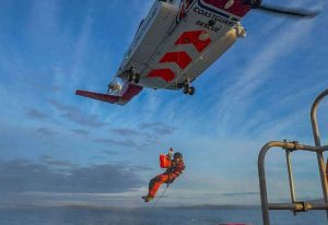 Lerwick RNLI and HM Coastguard carry out winching exercise south of Lerwick harbour