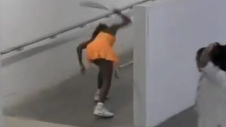 Moment fuming Coco Gauff smashes her racquet after suffering worst Grand Slam defeat in seven years at Australian Open