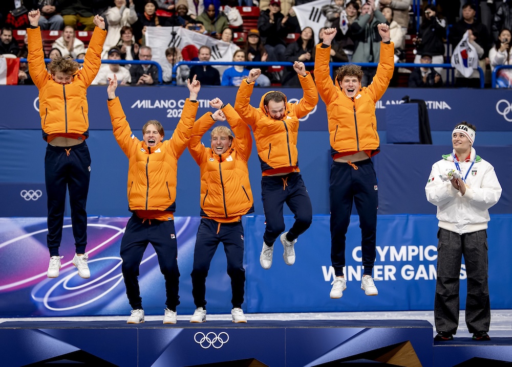 Dutch men win short track relay gold, sealing Olympic success Dutch men win short track relay gold, sealing Olympic success