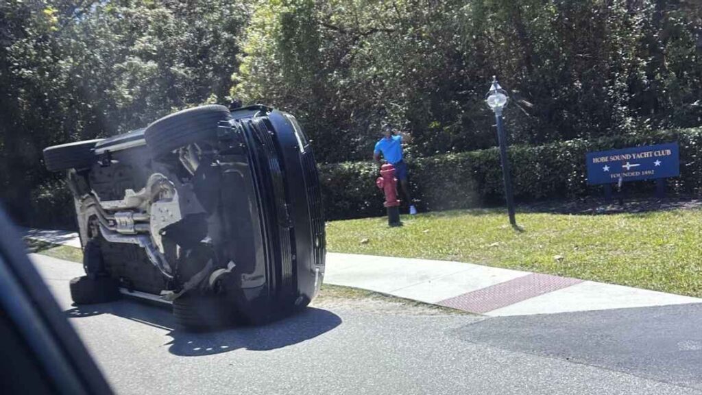 Woods arrested after car crash