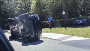 Woods arrested after car crash