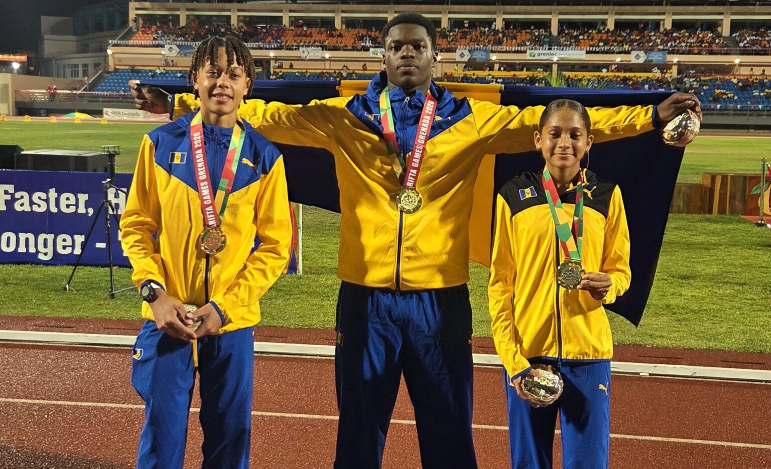 Armstrong strikes gold as Barbadian medal tally moves up to nine in Grenada