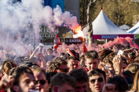 Dozens burned by fireworks at PSV title party despite flare ban